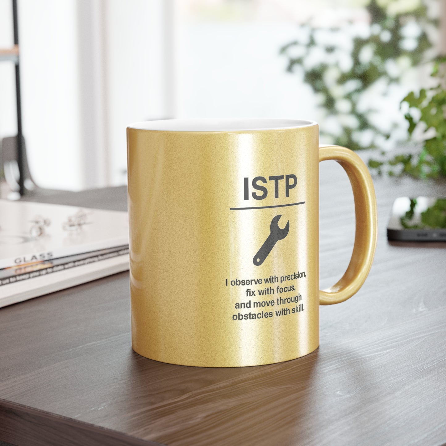 ISTP Metallic Mug — Silver/Gold Shimmer 11oz