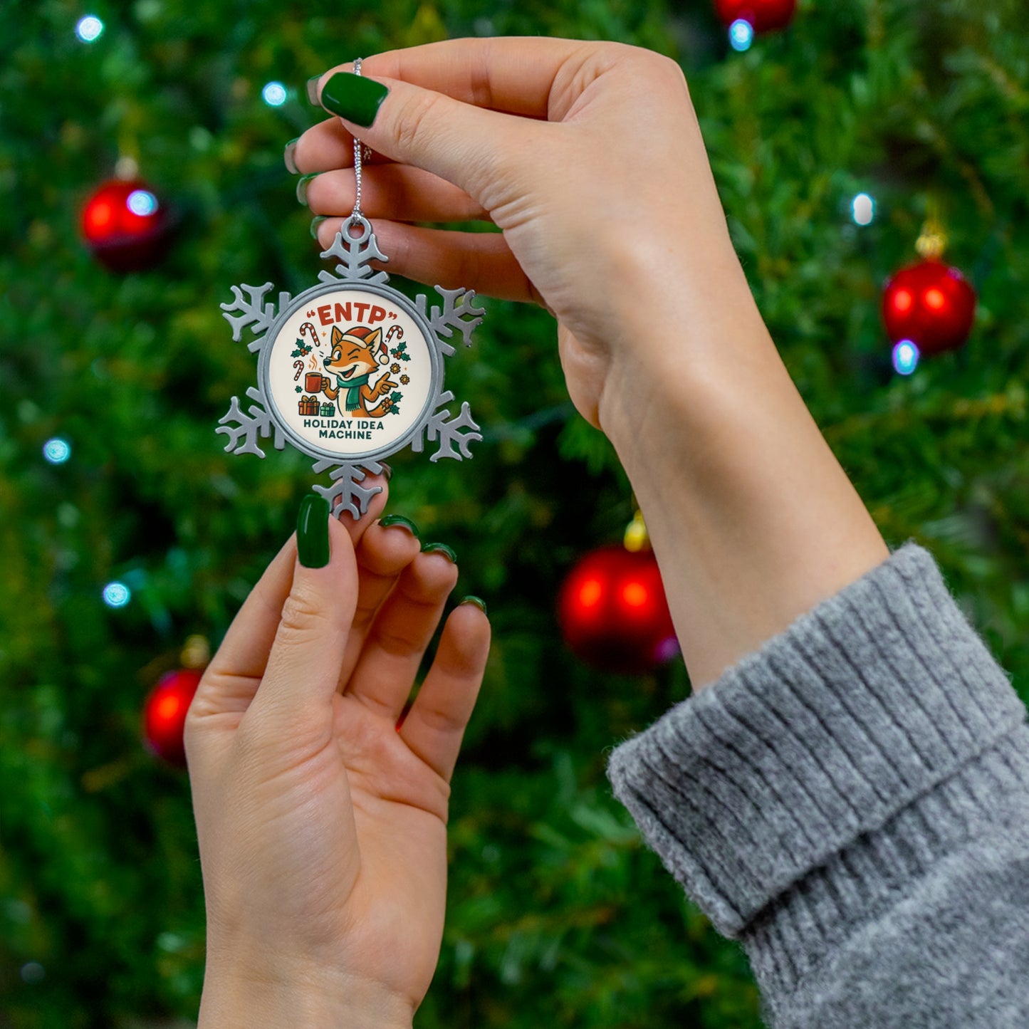ENTP Pewter Snowflake Ornament