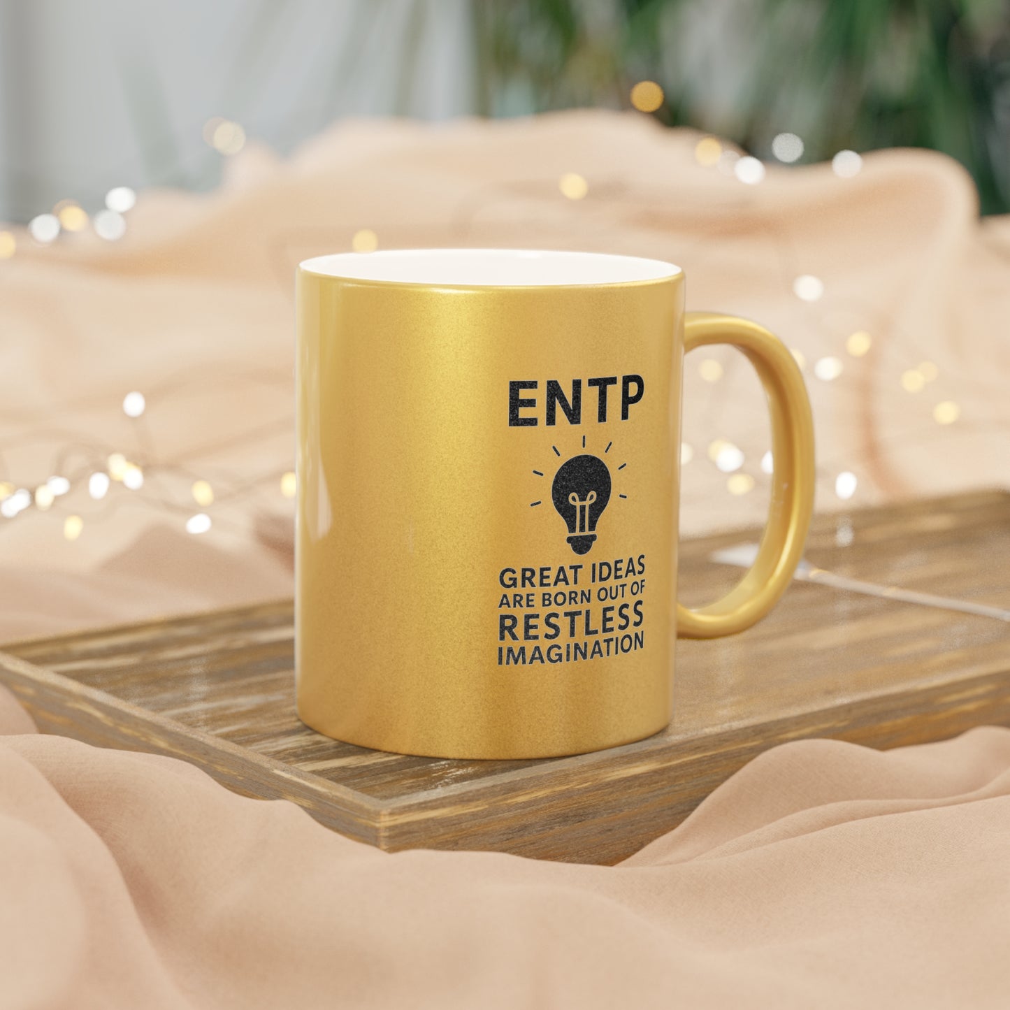 ENTP Metallic Mug – Silver & Gold 11oz