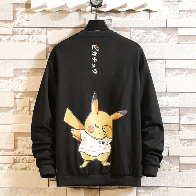 5XL Anime Hoodies Men Black Hooded Japanese Style Cartoon Sweatshirt Mens Hip Hop Brown Causal Hoodiee No Xxxtentacion Loose-5
