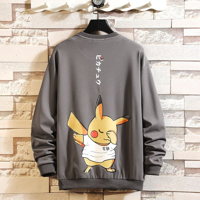 5XL Anime Hoodies Men Black Hooded Japanese Style Cartoon Sweatshirt Mens Hip Hop Brown Causal Hoodiee No Xxxtentacion Loose-6