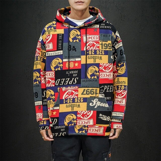 Hip Hop Men Hoodies Spring Autumn Casual Printing Hoodies Sweatshirts Men Oversized loose Hoodies-4