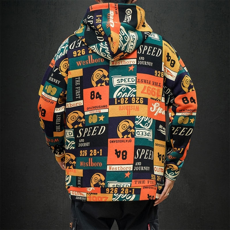Hip Hop Men Hoodies Spring Autumn Casual Printing Hoodies Sweatshirts Men Oversized loose Hoodies-2