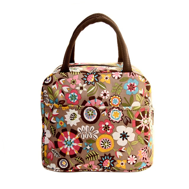Women Lunch Bag Fashion Thermal Insulated Tote Student Picnic Lunch Bags Waterproof Handbag Pouch Thermal Insulated Tote