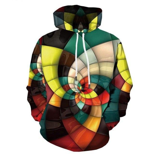 Men Abstract Graffiti 3D Print Colorful Hoodies-6