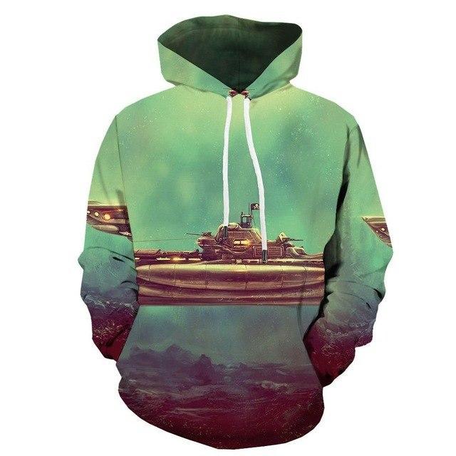 Men Abstract Graffiti 3D Print Colorful Hoodies-4
