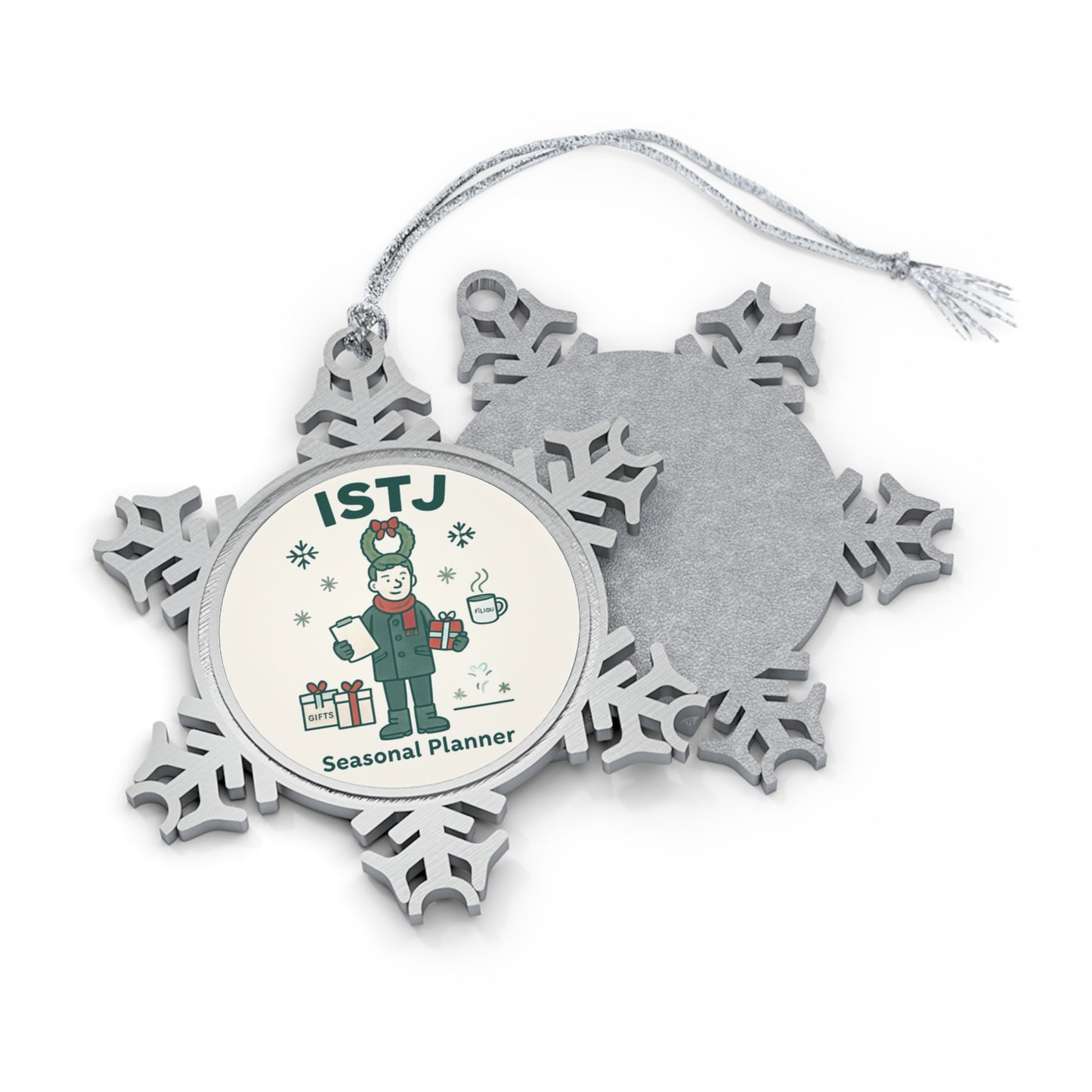 ISTJ Pewter Snowflake Ornament