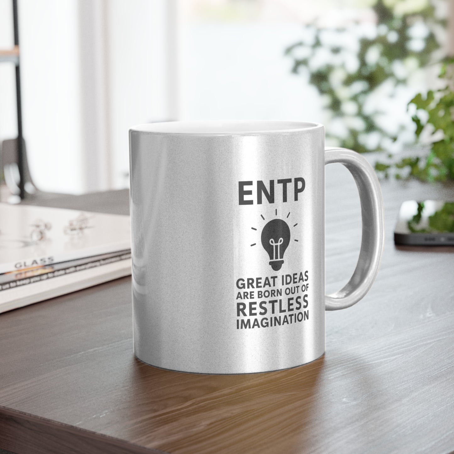 ENTP Metallic Mug – Silver & Gold 11oz