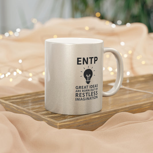ENTP Metallic Mug – Silver & Gold 11oz