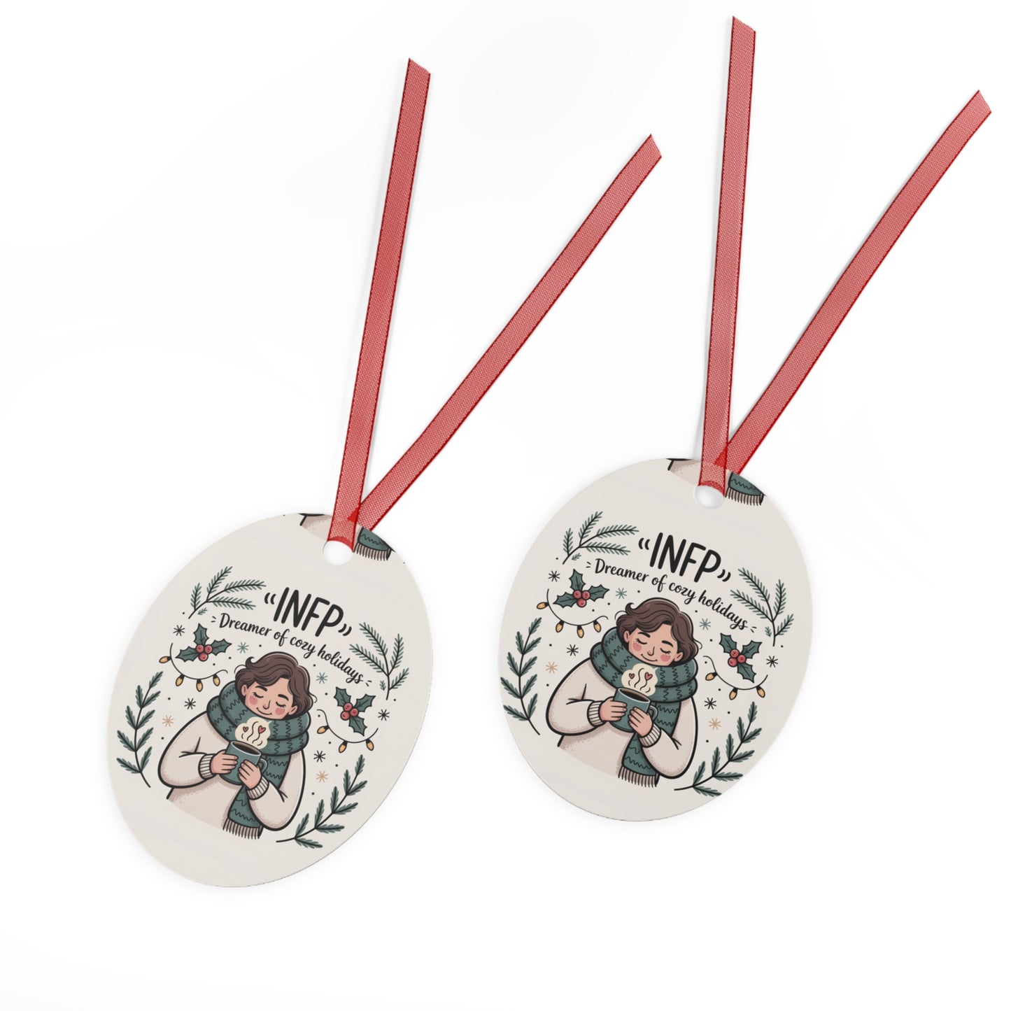 INFP Holiday Metal Ornaments