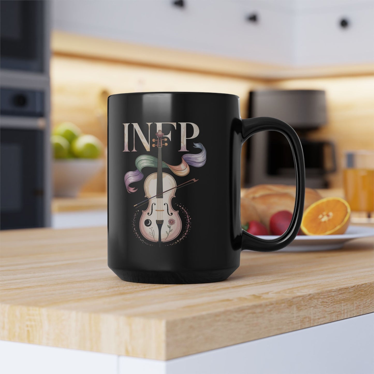 INFP Music Lover Black Mug - 15oz