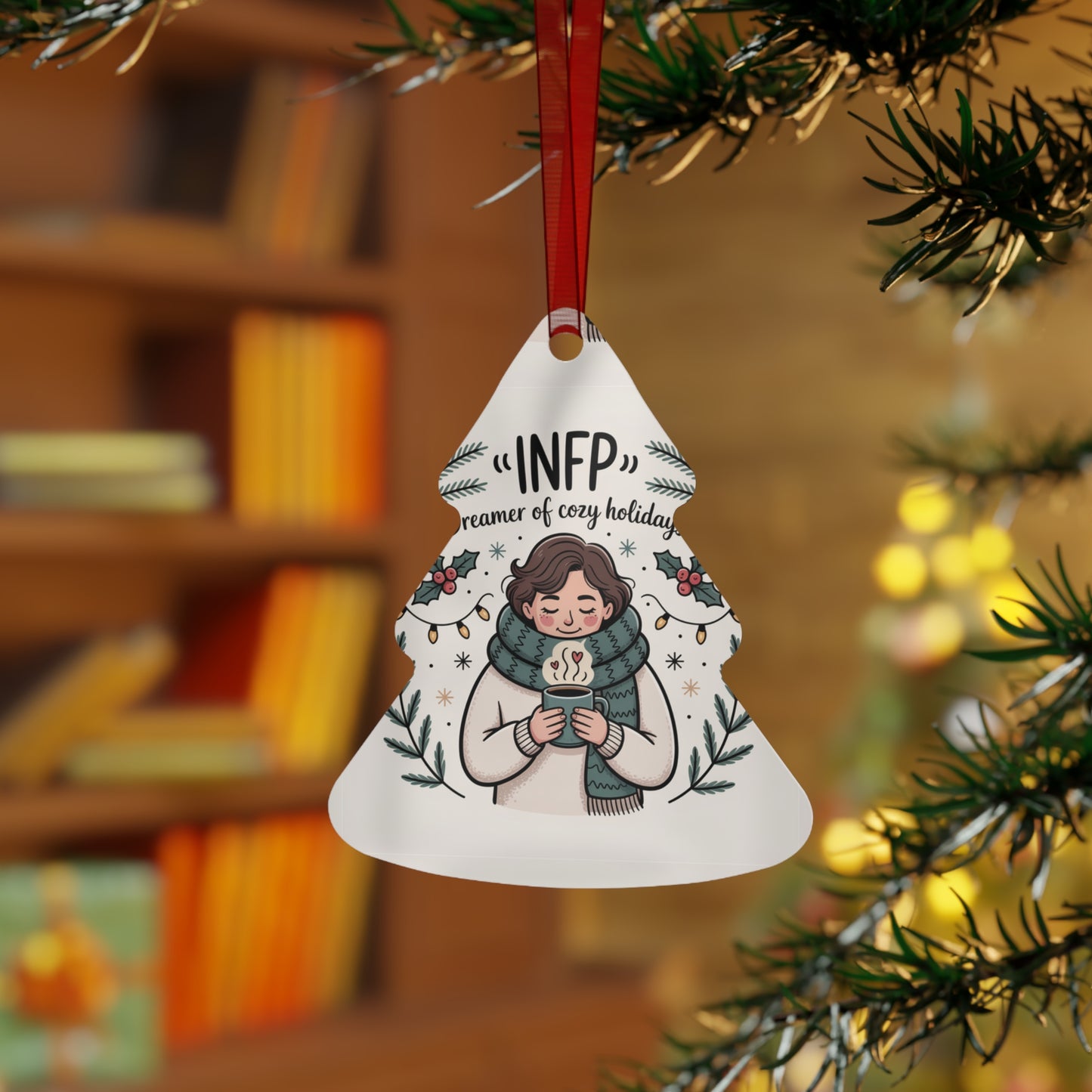 INFP Holiday Metal Ornaments