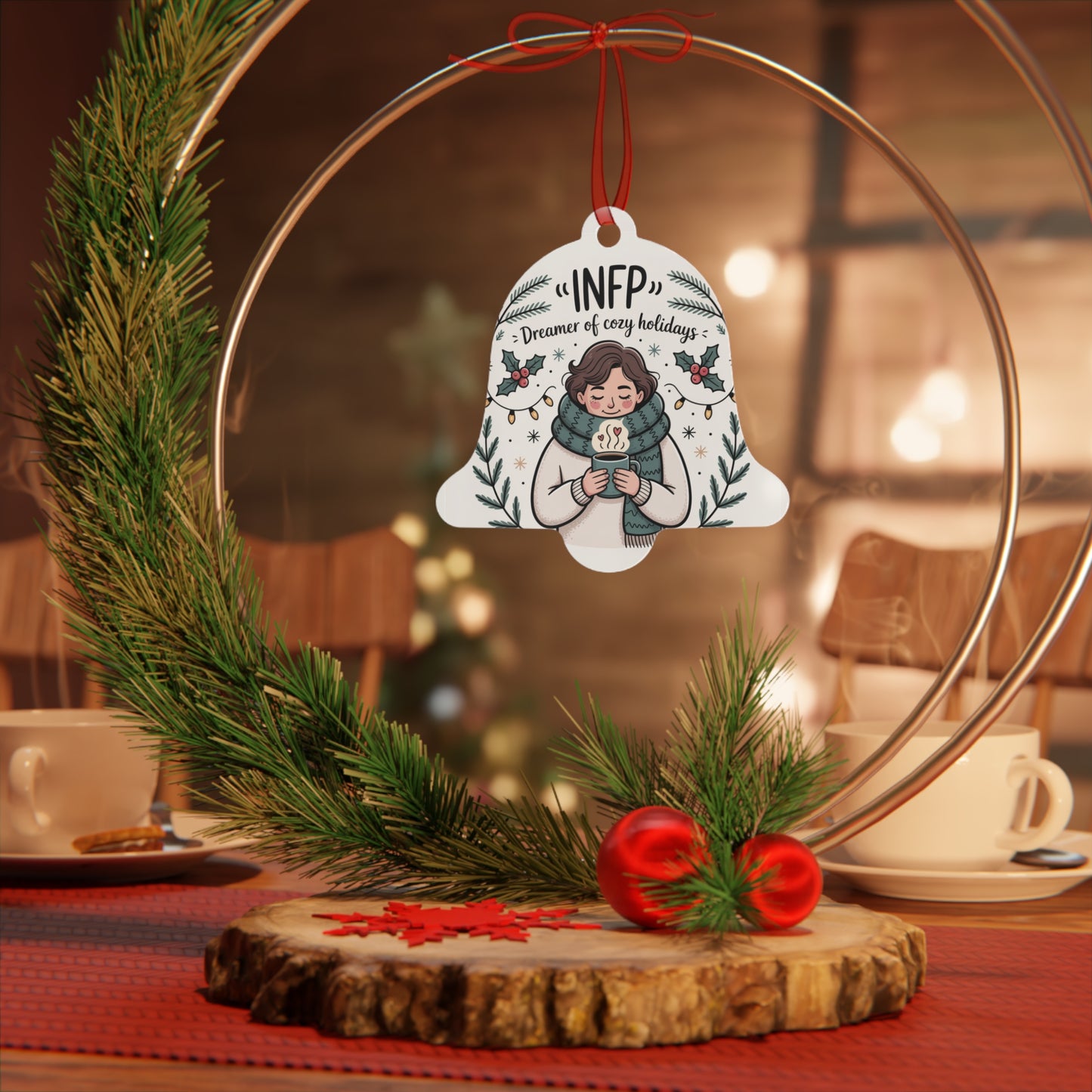 INFP Holiday Metal Ornaments