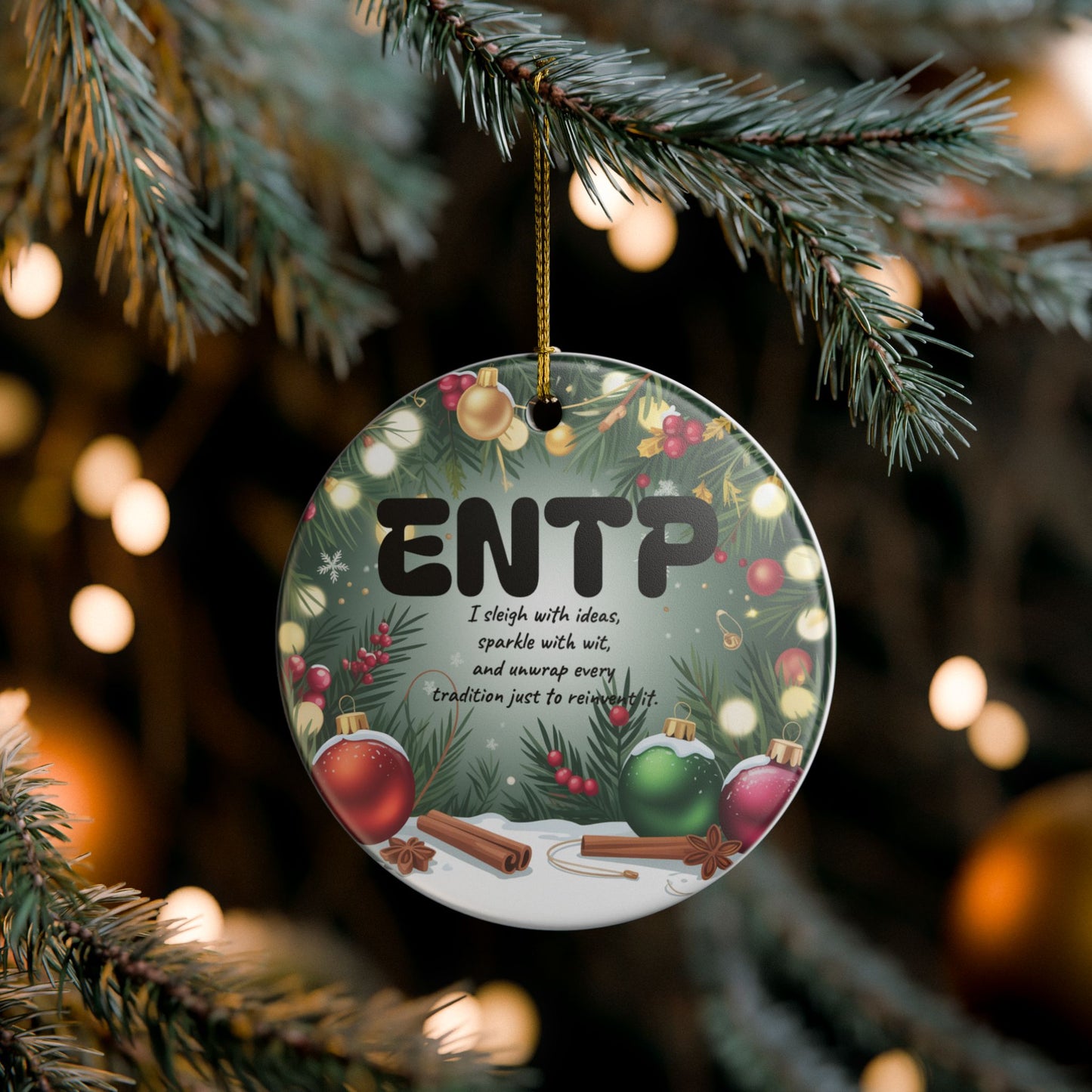 ENTP Ceramic Christmas Ornament