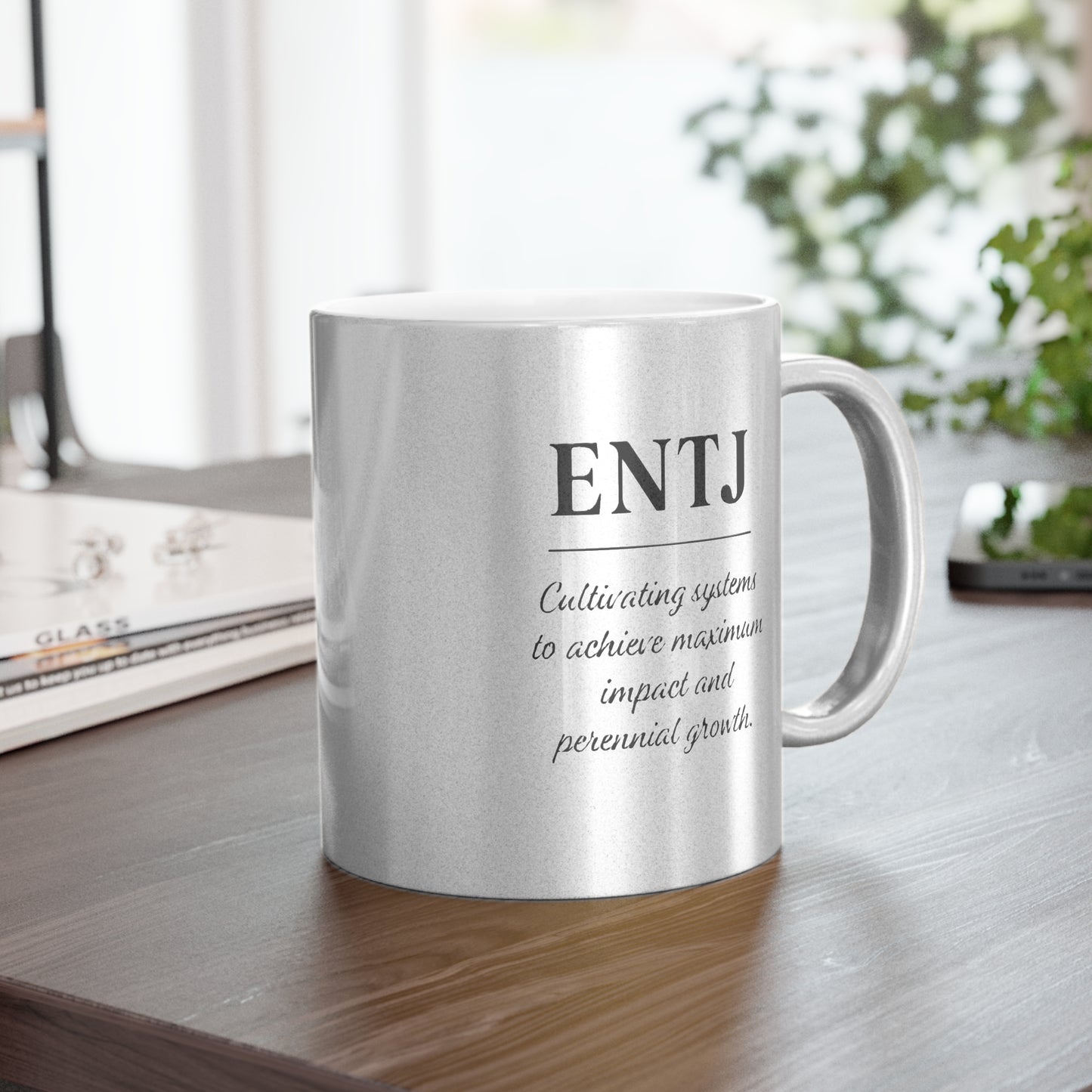ENTJ Metallic Mug – Silver & Gold - 11oz