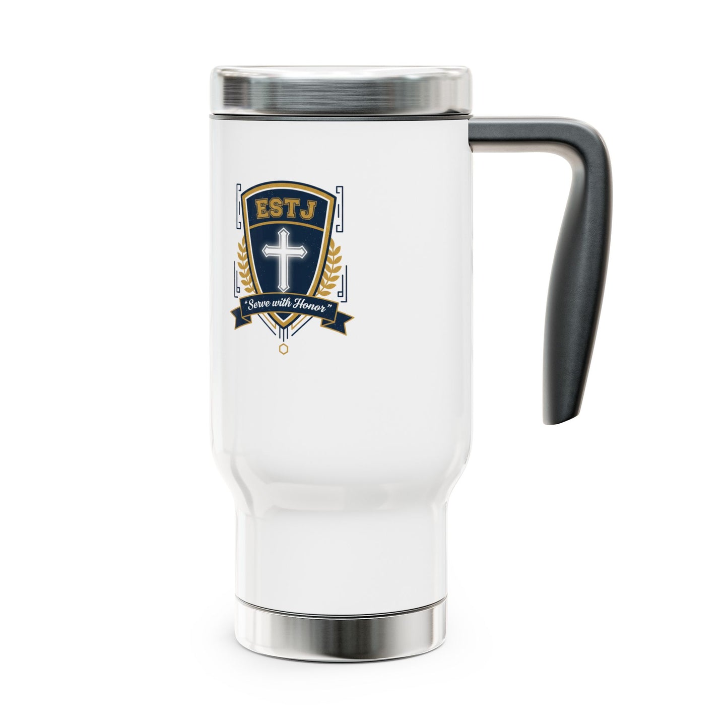 ESTJ Faith-Based — Stainless Steel 14oz Travel Mug with Handle