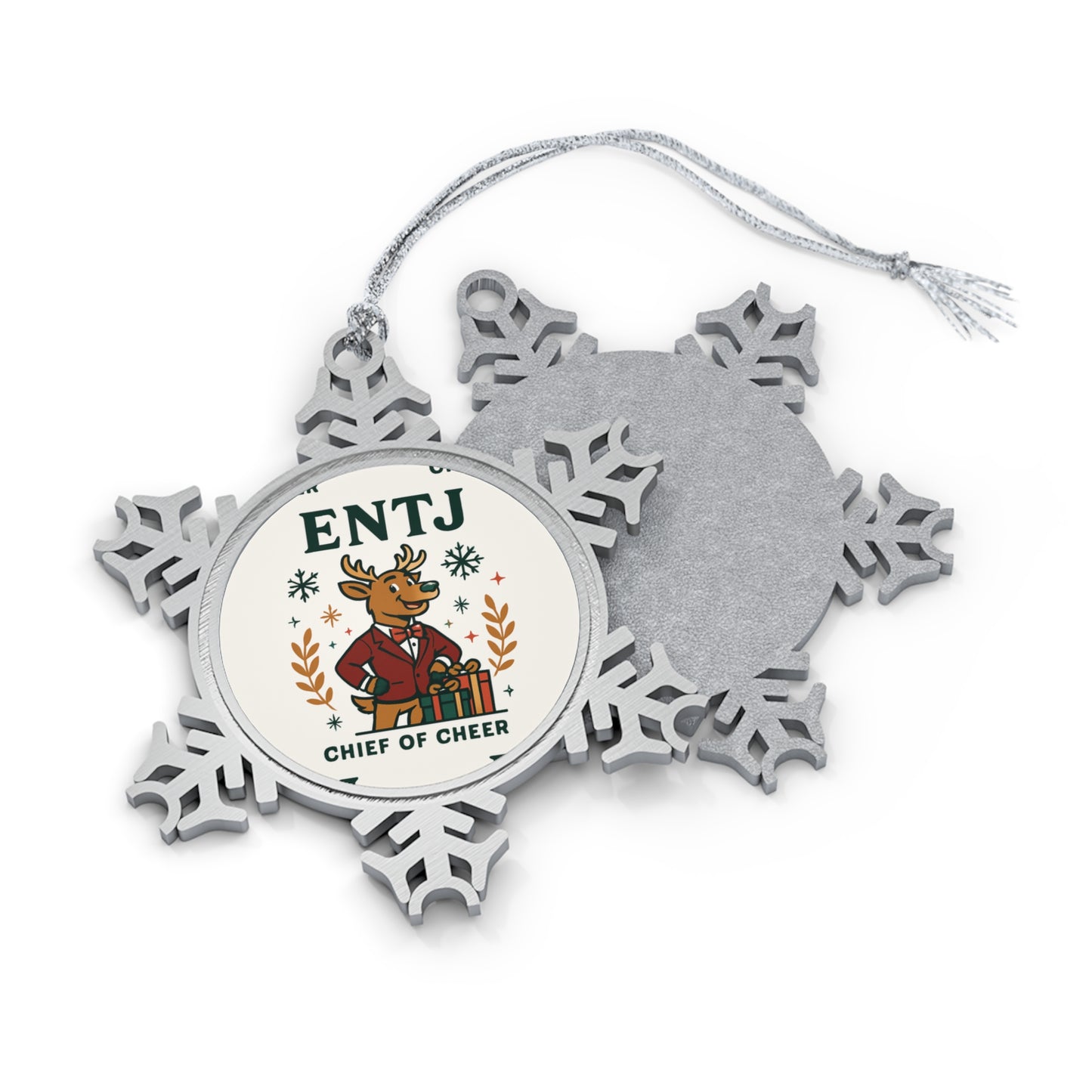 ENTJ Pewter Snowflake Ornament