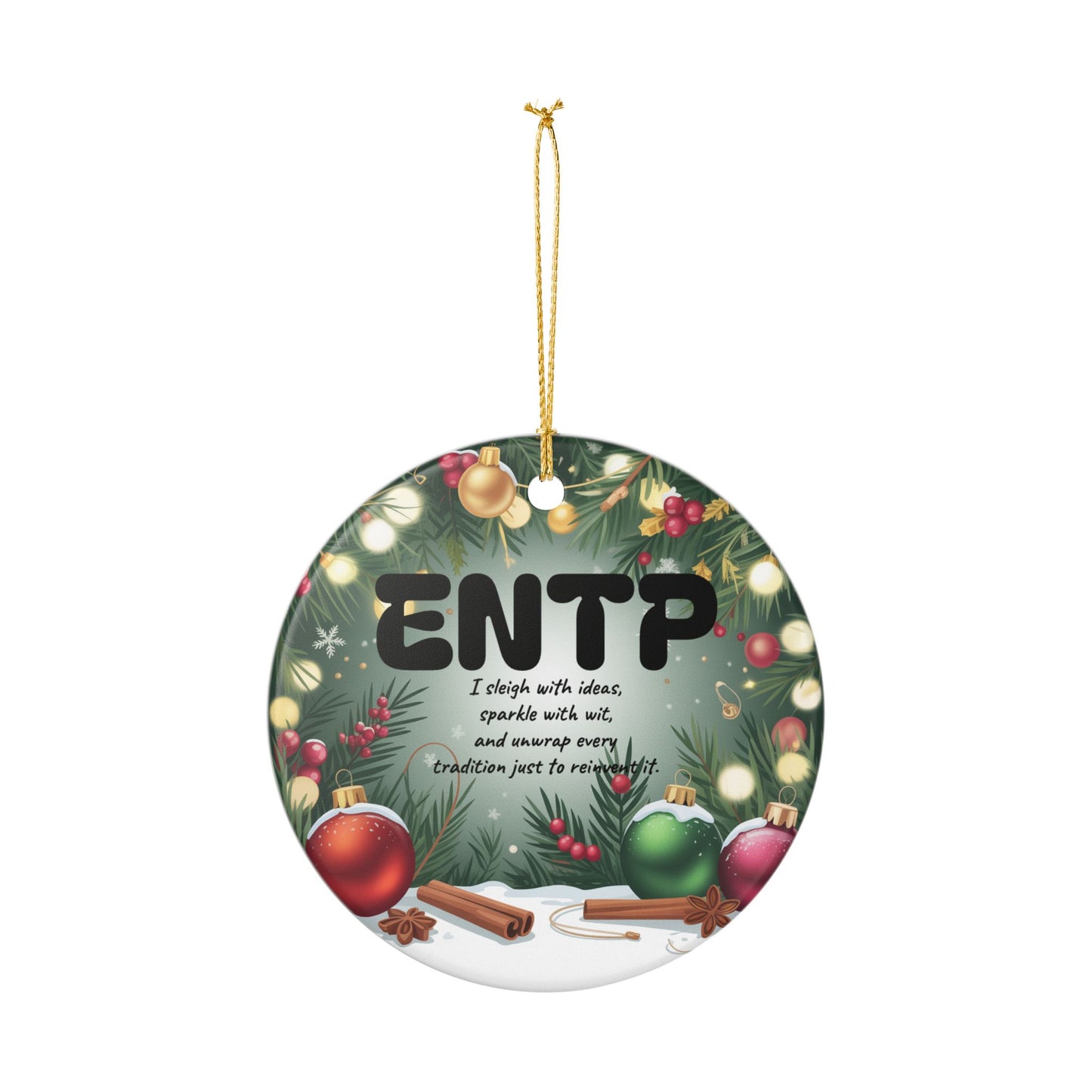 ENTP Ceramic Christmas Ornament