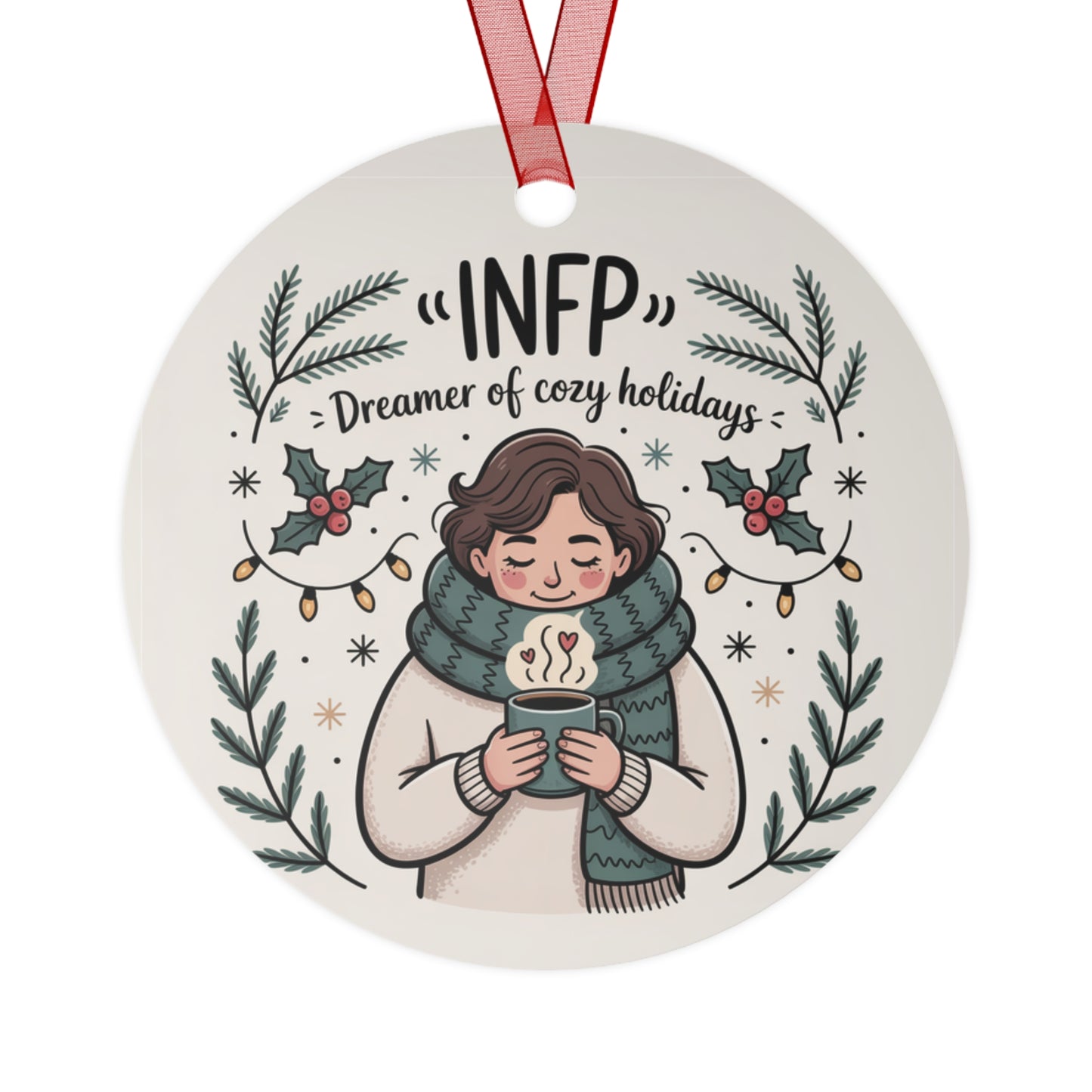 INFP Holiday Metal Ornaments
