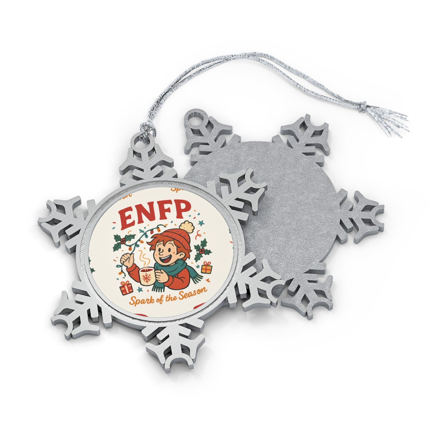 ENFP Pewter Snowflake Ornament
