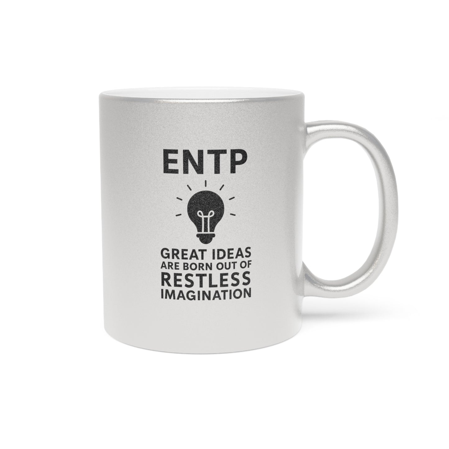 ENTP Metallic Mug – Silver & Gold 11oz