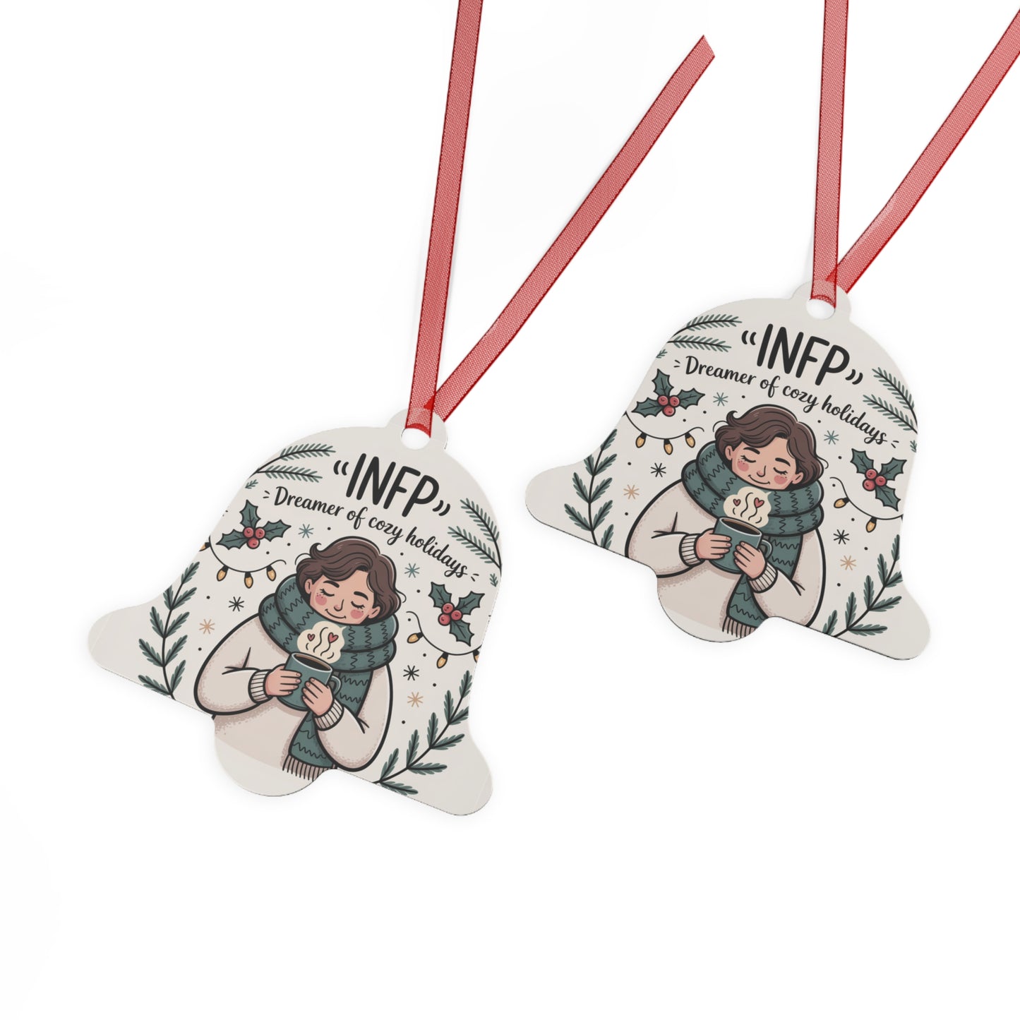 INFP Holiday Metal Ornaments