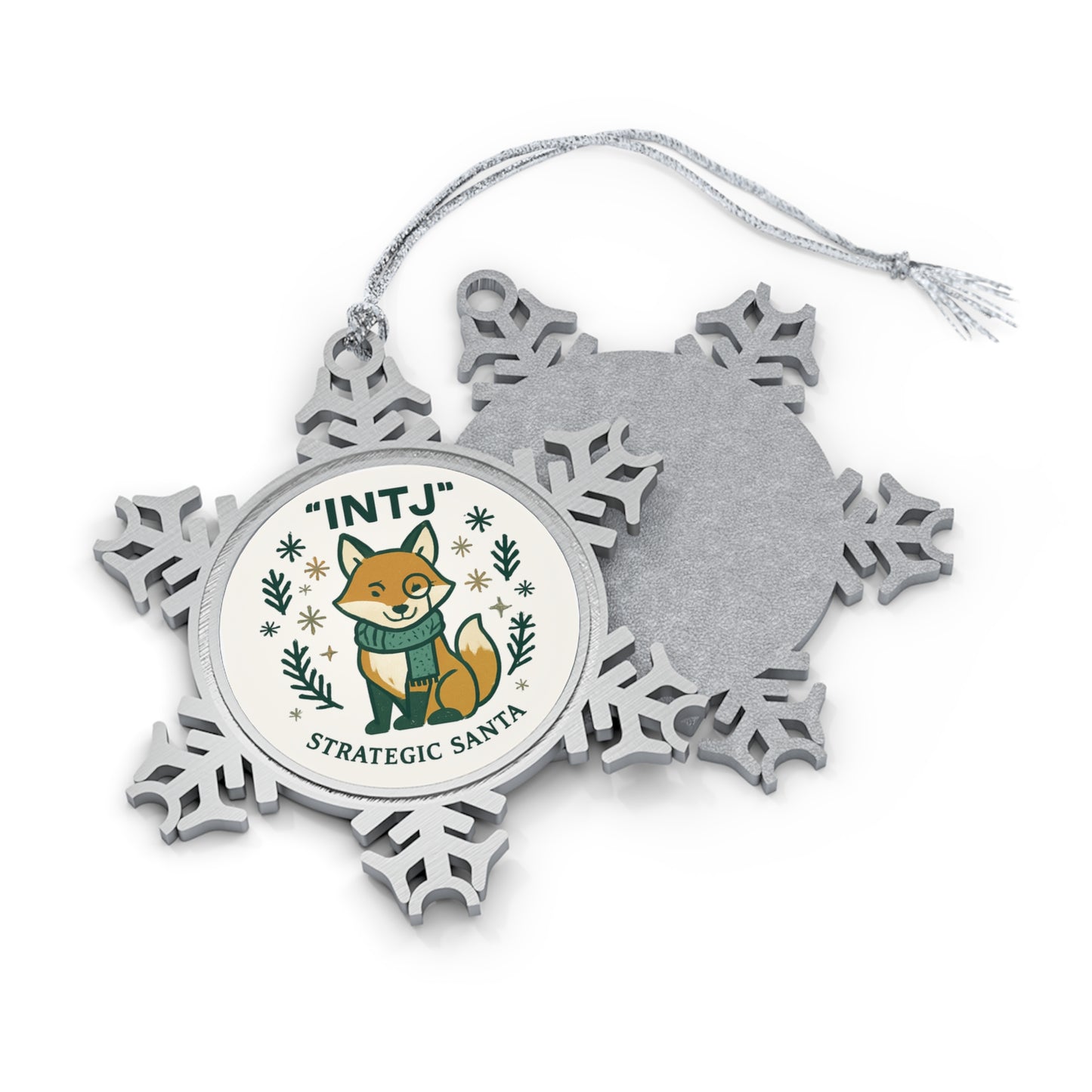 INTJ Pewter Snowflake Ornament