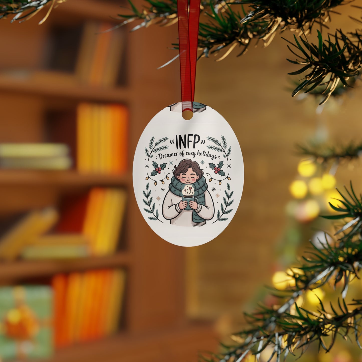 INFP Holiday Metal Ornaments