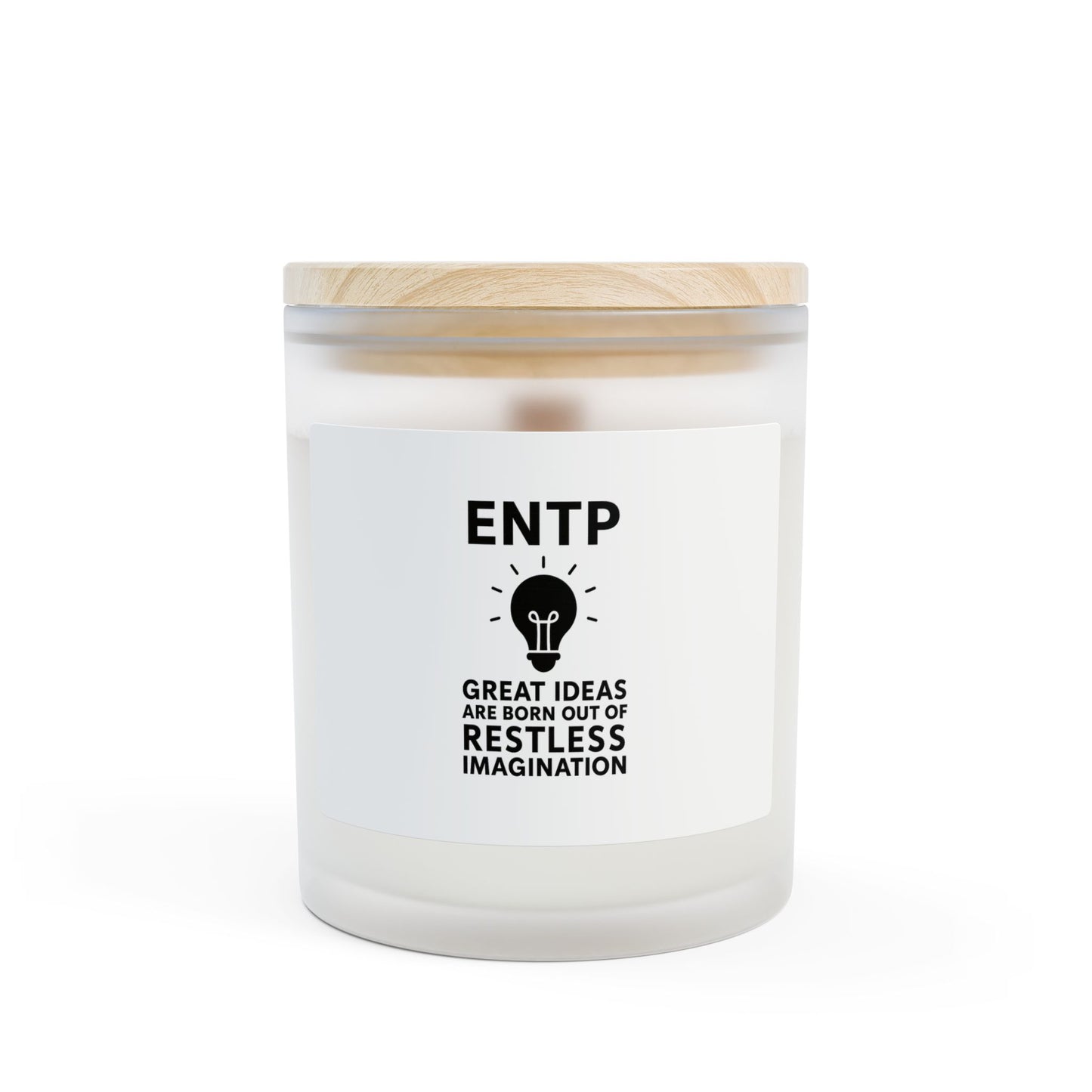 ENTP Frosted Glass Wicked Candle - 11oz