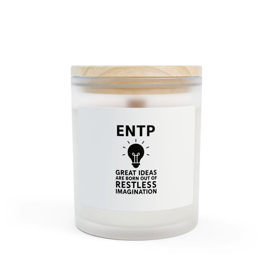 ENTP Frosted Glass Wicked Candle - 11oz