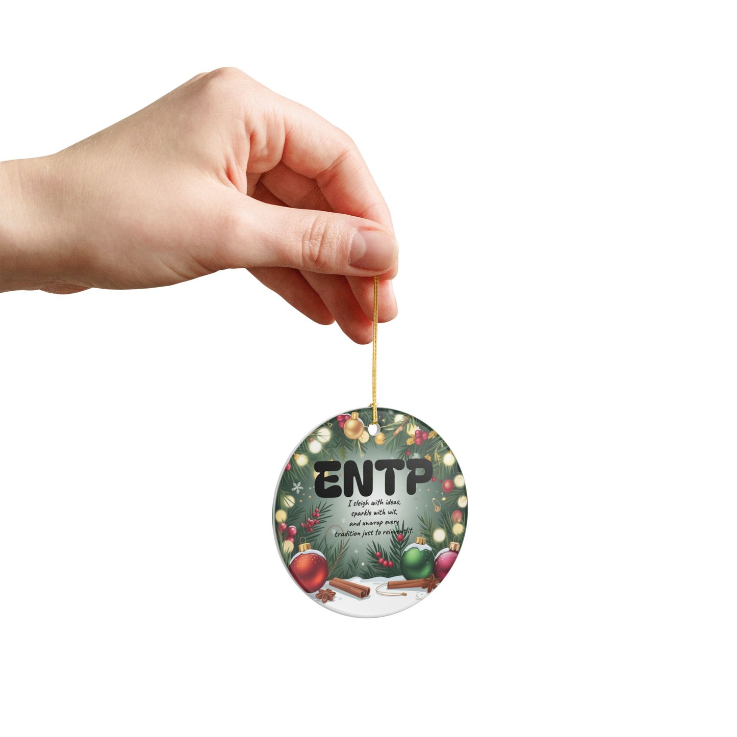 ENTP Ceramic Christmas Ornament