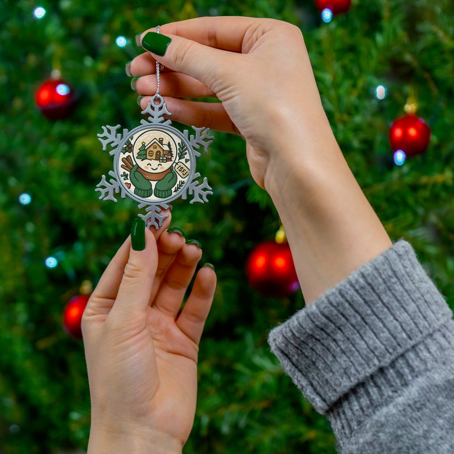 ISFJ Pewter Snowflake Ornament