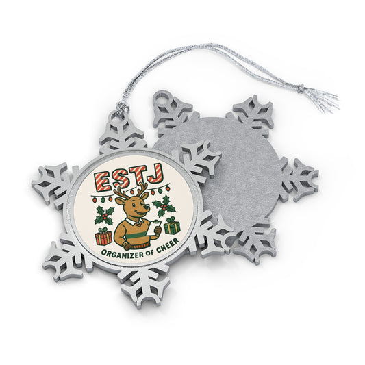 ESTJ Pewter Snowflake Ornament