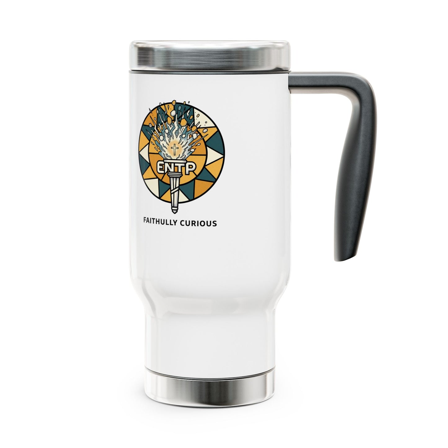 ENTP Faith-Based — Stainless Steel 14oz Travel Mug with Handle