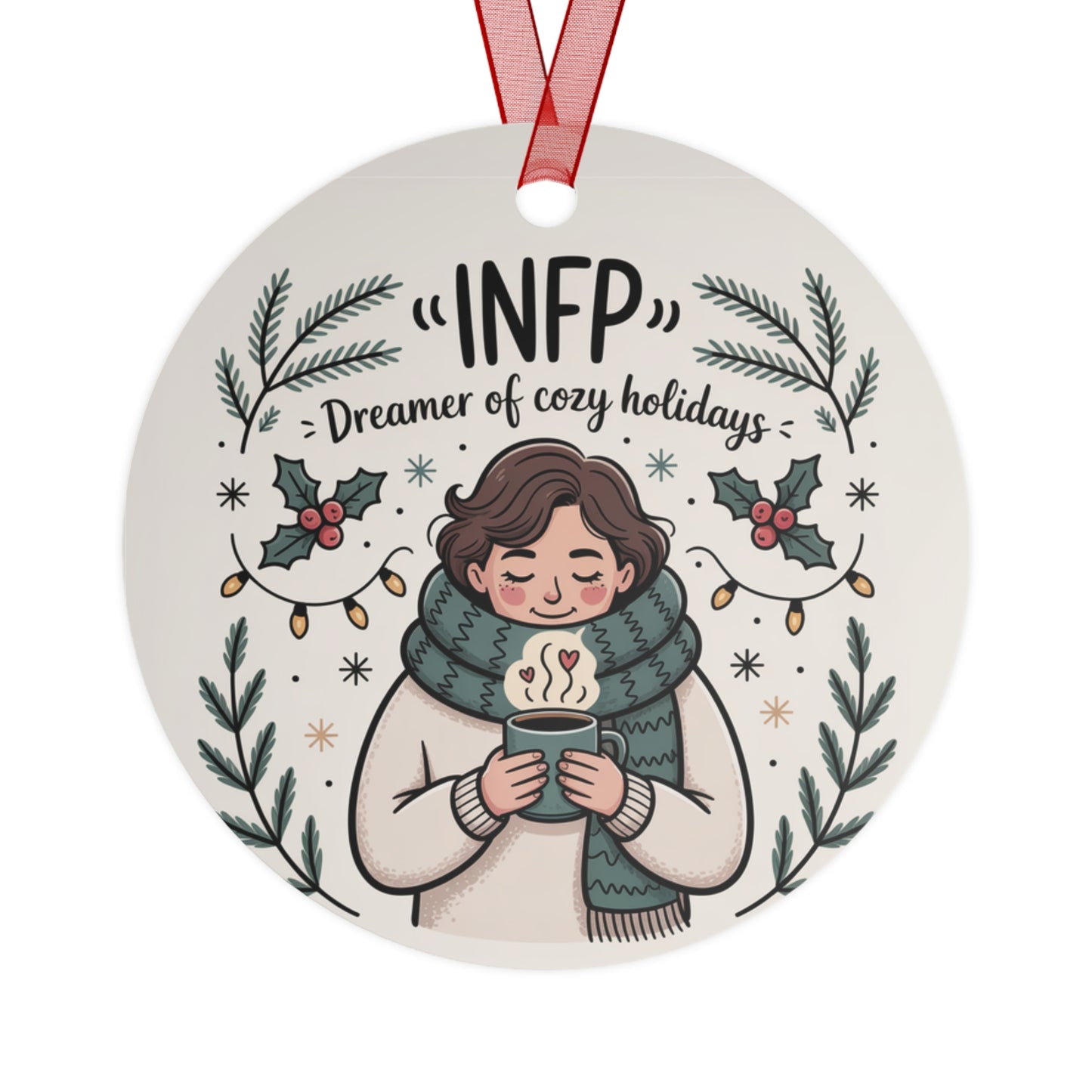 INFP Holiday Metal Ornaments