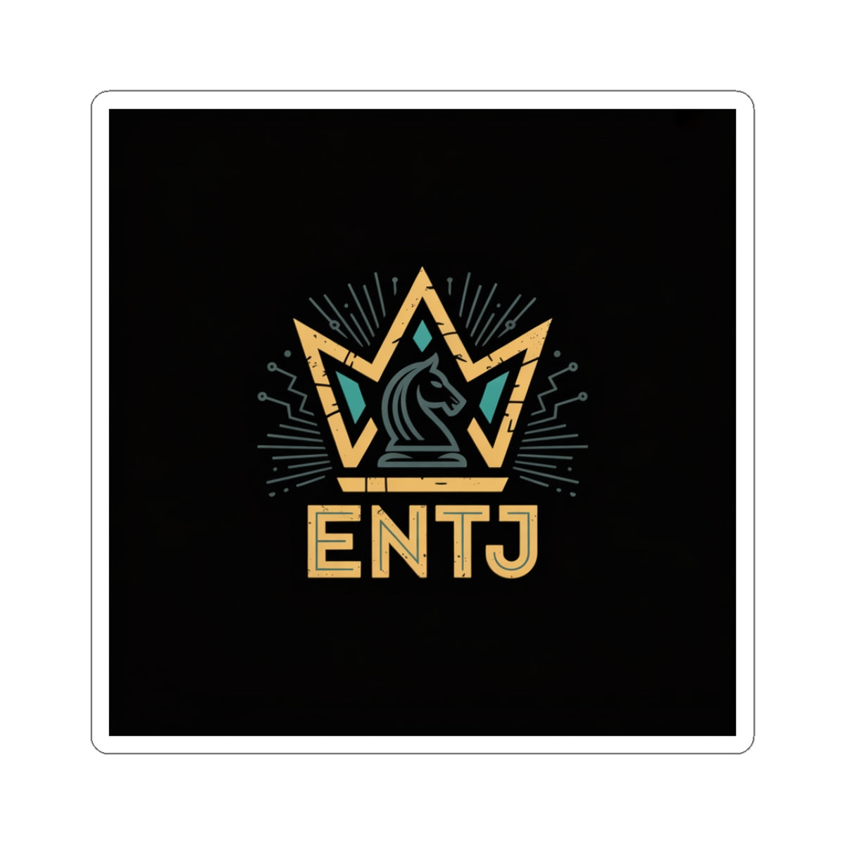 ENTJ Crown Kiss-Cut Sticker