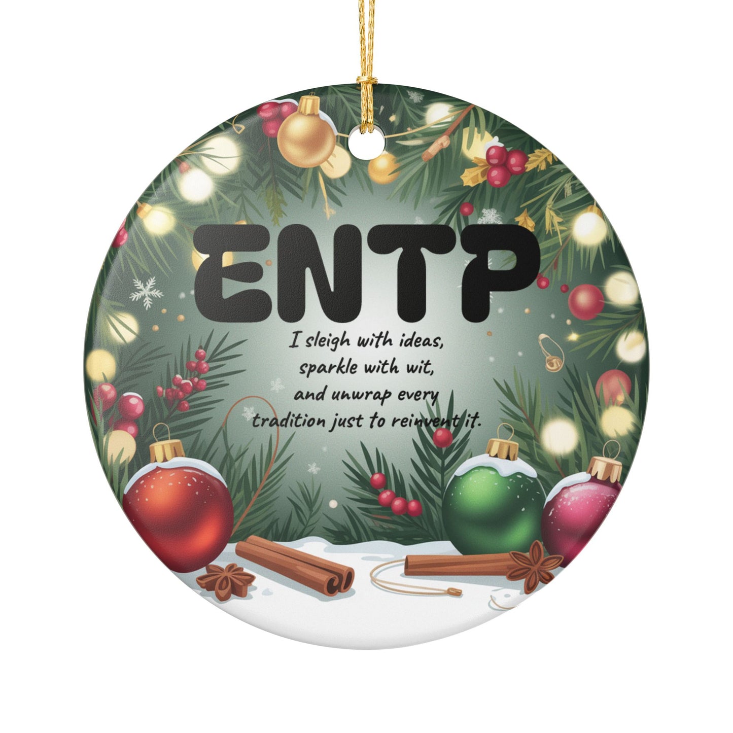 ENTP Ceramic Christmas Ornament
