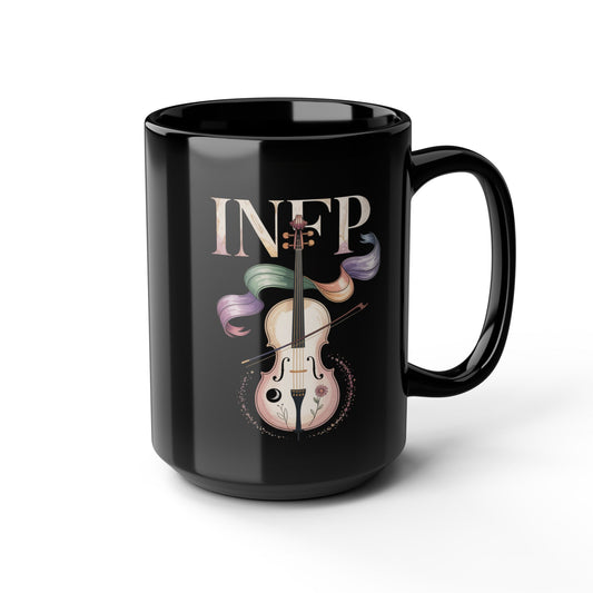 INFP Music Lover Black Mug - 15oz