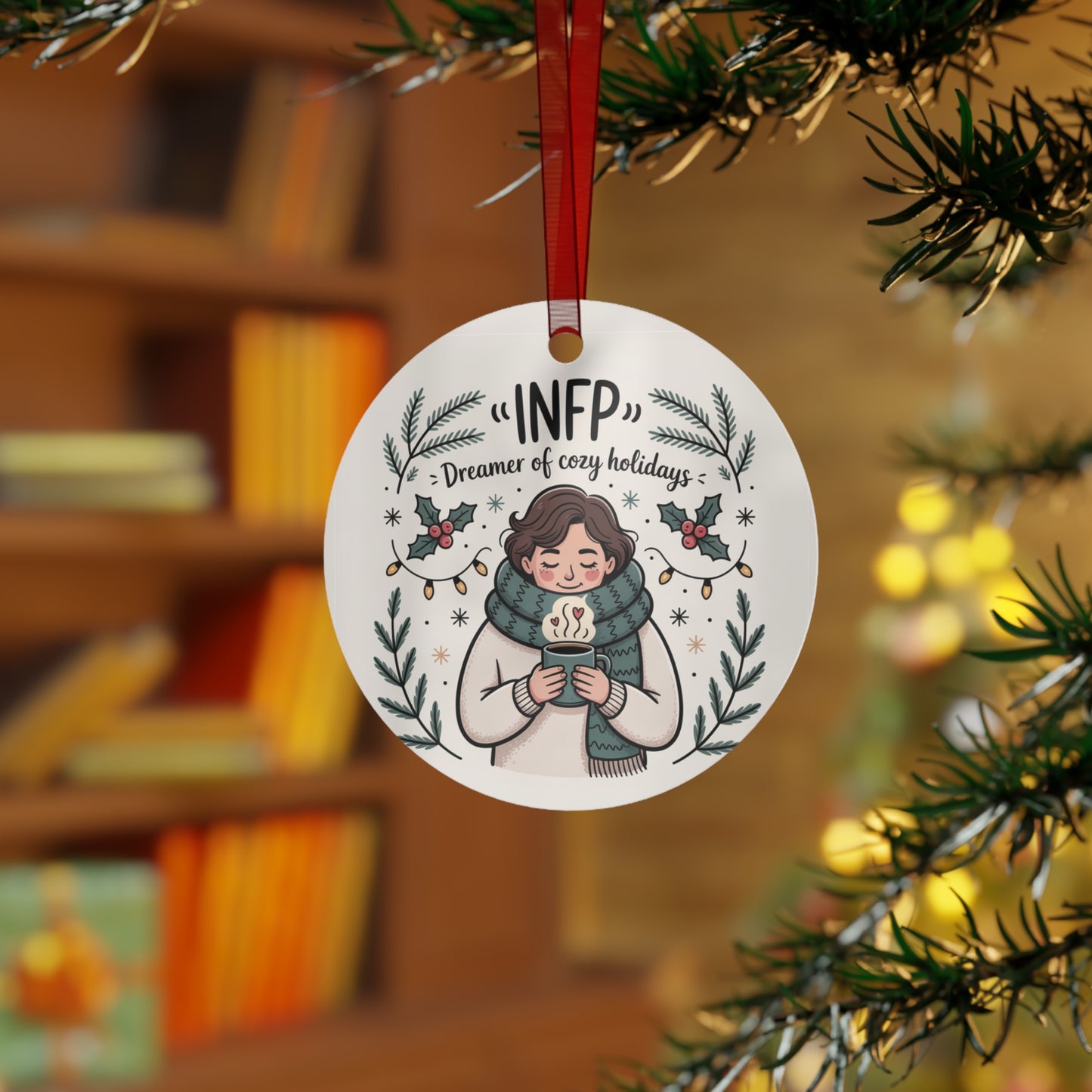 INFP Holiday Metal Ornaments