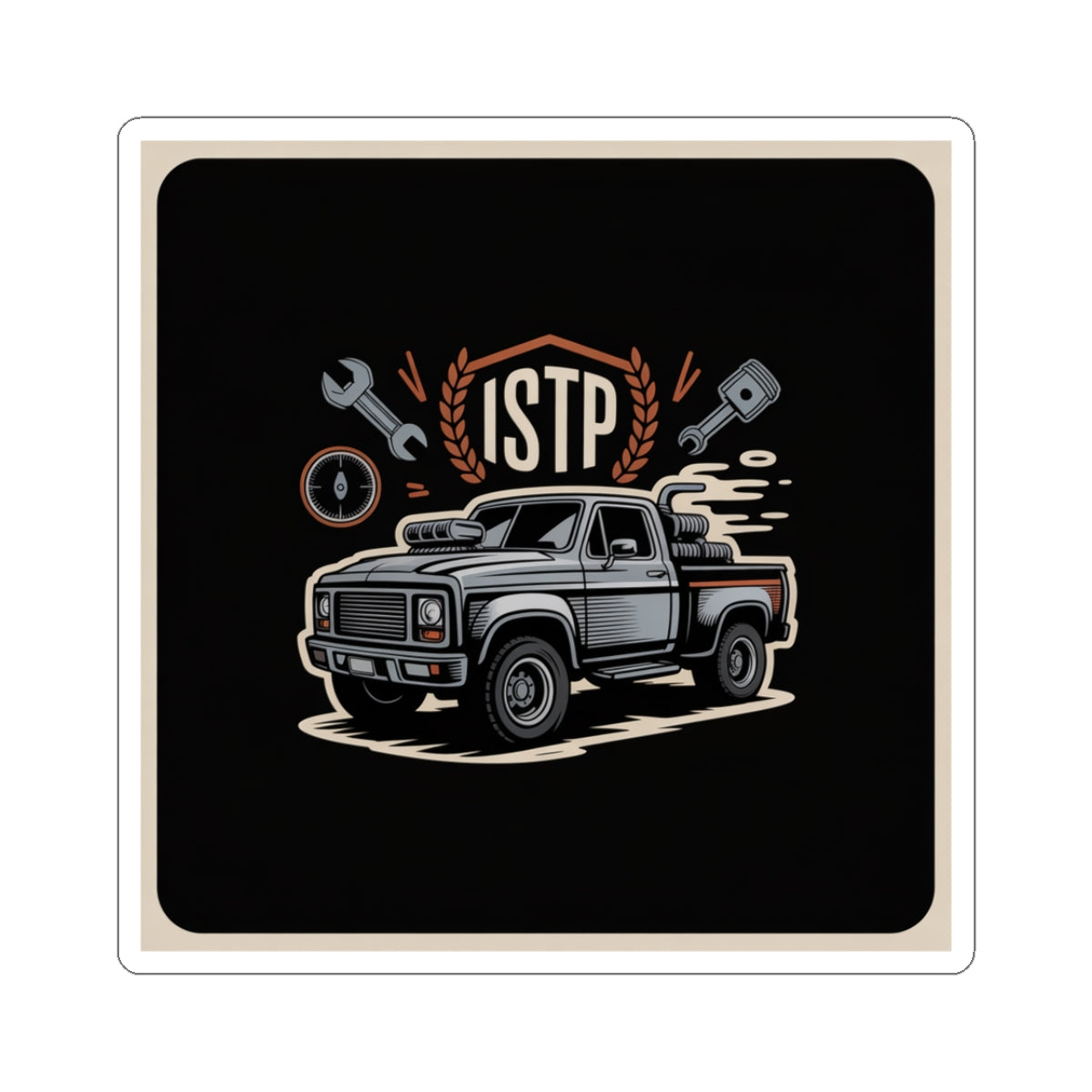 ISTP Vintage Truck Mechanic Kiss-Cut Sticker for Auto Enthusiasts
