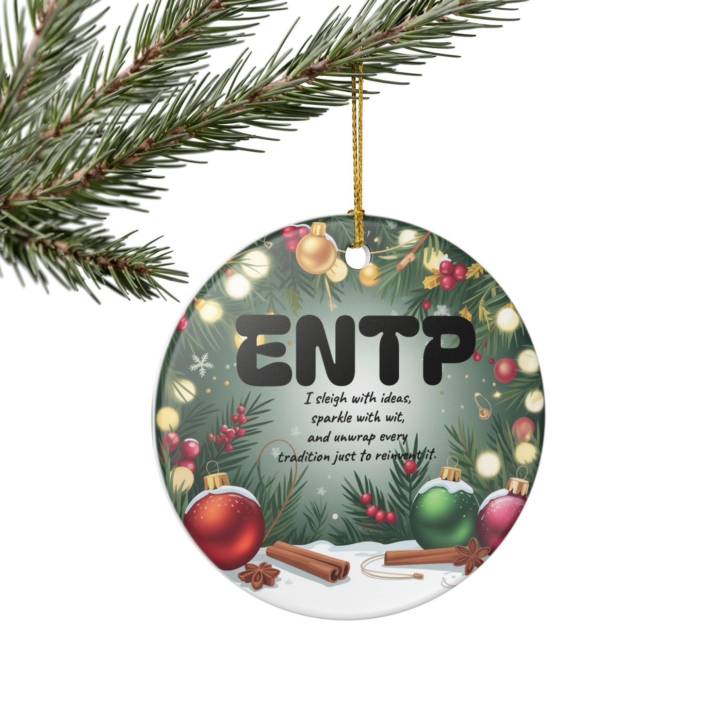 ENTP Ceramic Christmas Ornament