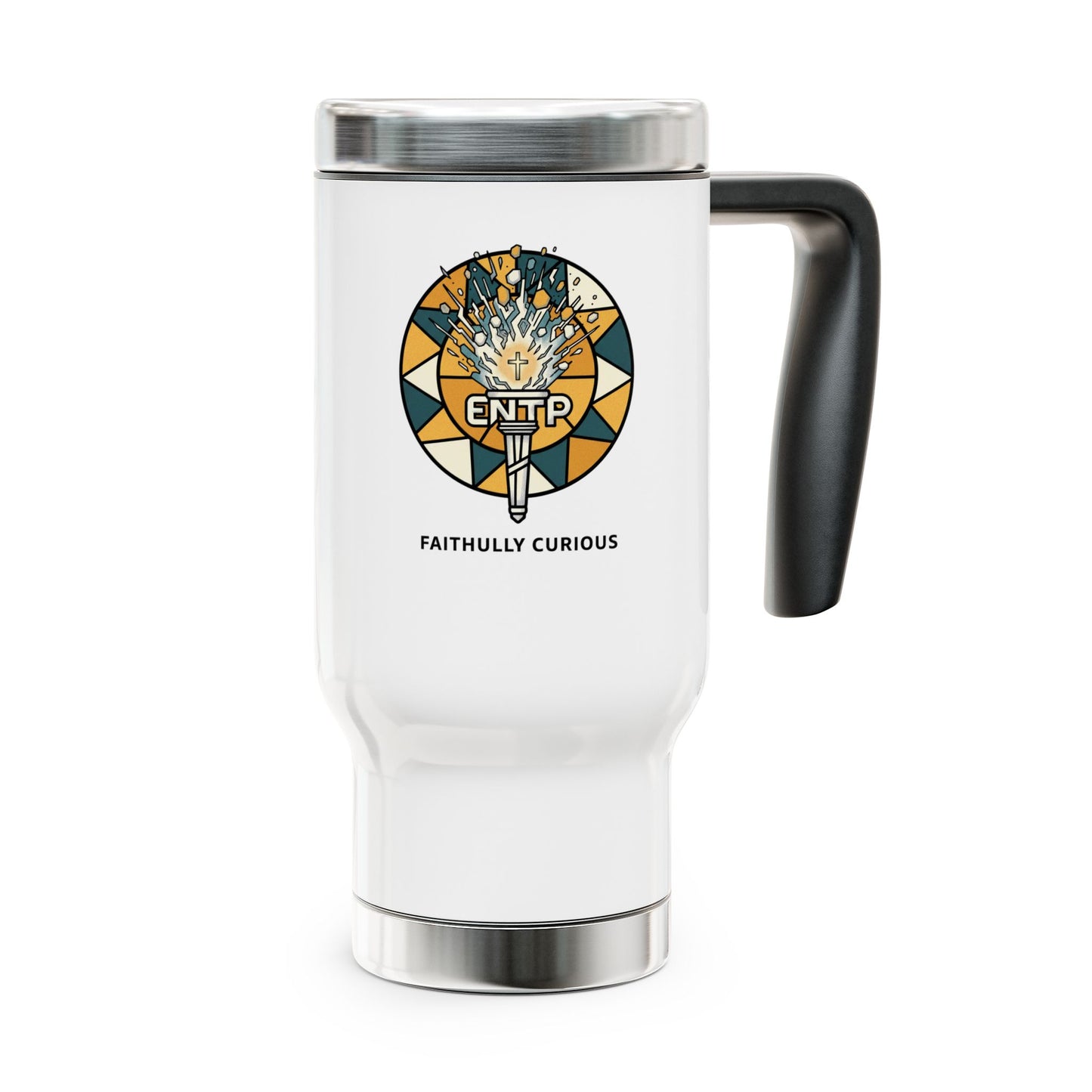 ENTP Faith-Based — Stainless Steel 14oz Travel Mug with Handle