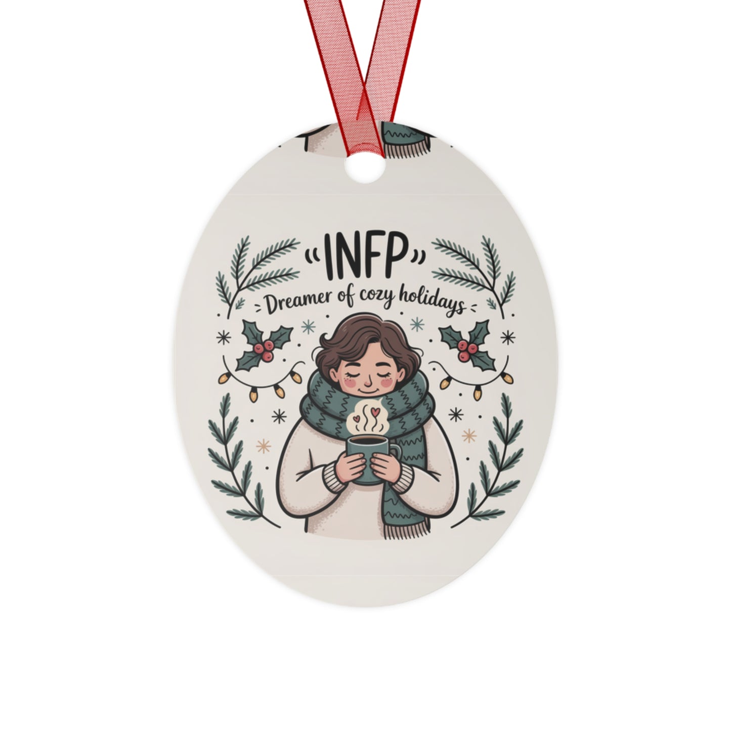 INFP Holiday Metal Ornaments