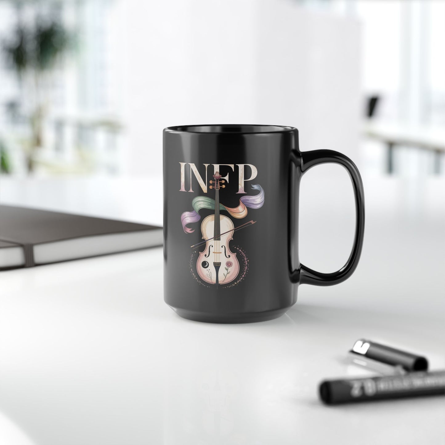 INFP Music Lover Black Mug - 15oz