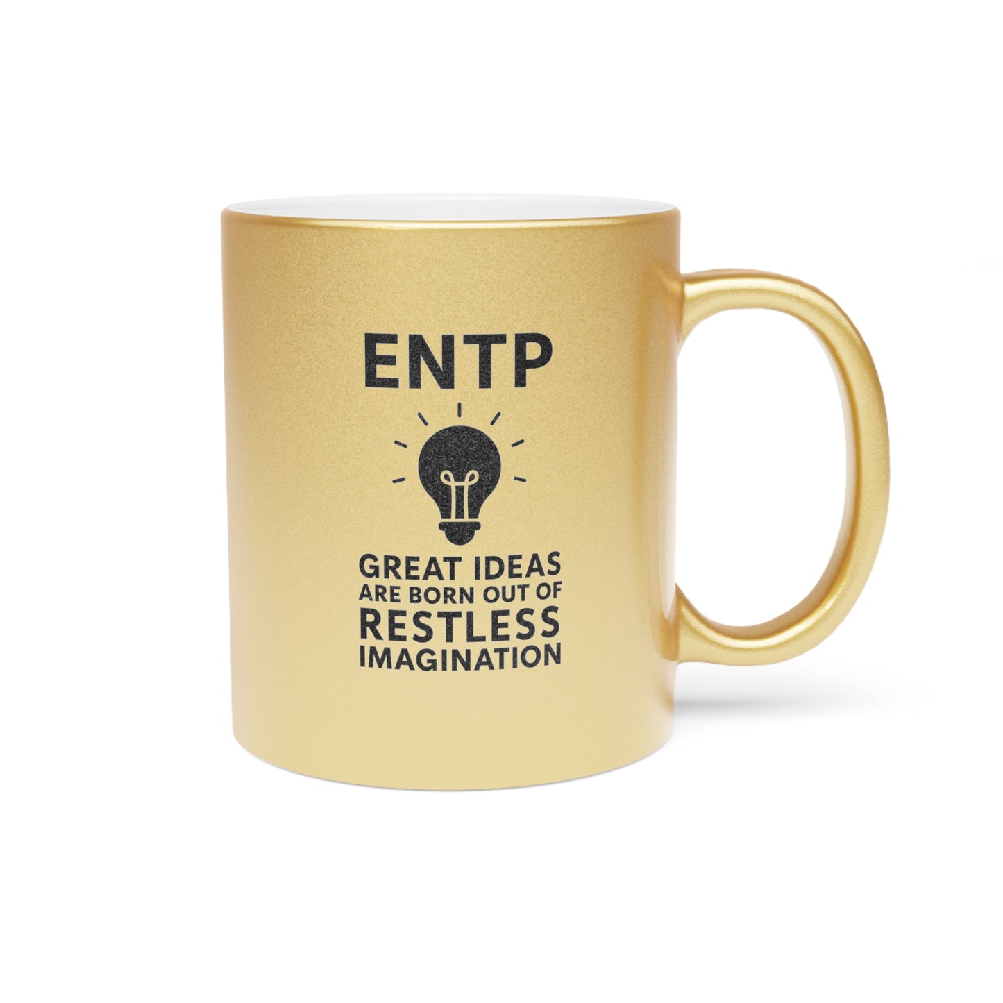 ENTP Metallic Mug – Silver & Gold 11oz