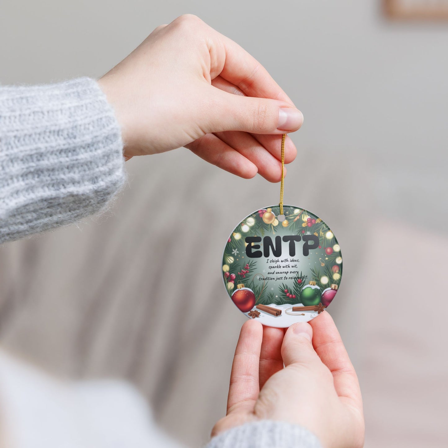 ENTP Ceramic Christmas Ornament