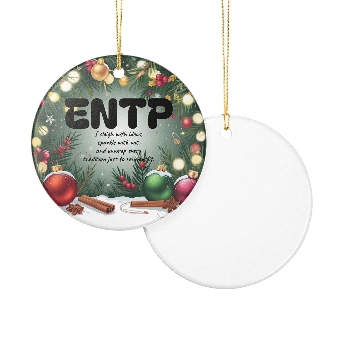 ENTP Ceramic Christmas Ornament