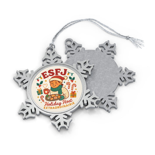 ESFJ Pewter Snowflake Ornament
