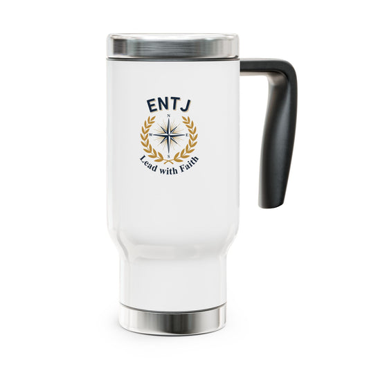 ENTJ Faith-Based — Stainless Steel 14oz Travel Mug with Handle