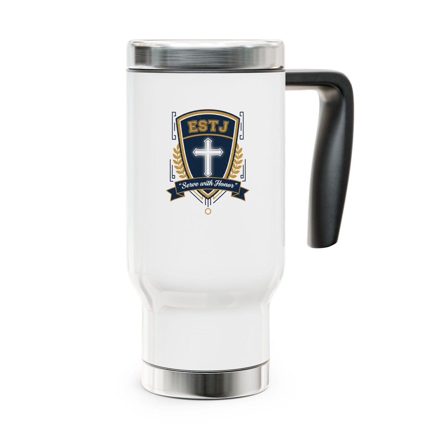 ESTJ Faith-Based — Stainless Steel 14oz Travel Mug with Handle